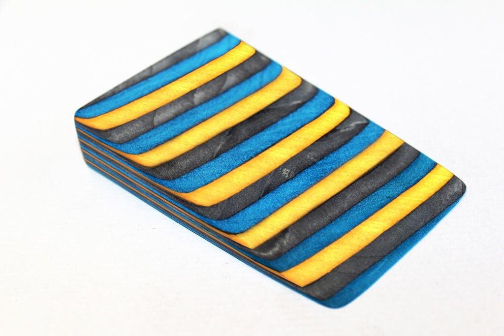 Aqua Fire Spectraply Turning Blanks 1.5" x 1.5" Choose Length SP-15