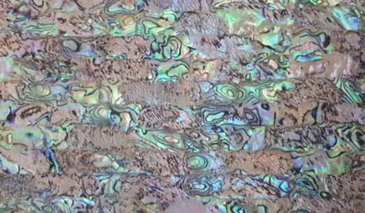 Abalone Shell AB Adhesive Veneer Sheet (Mother of Pearl Shell) 9.5 x 5.5 inches -A15