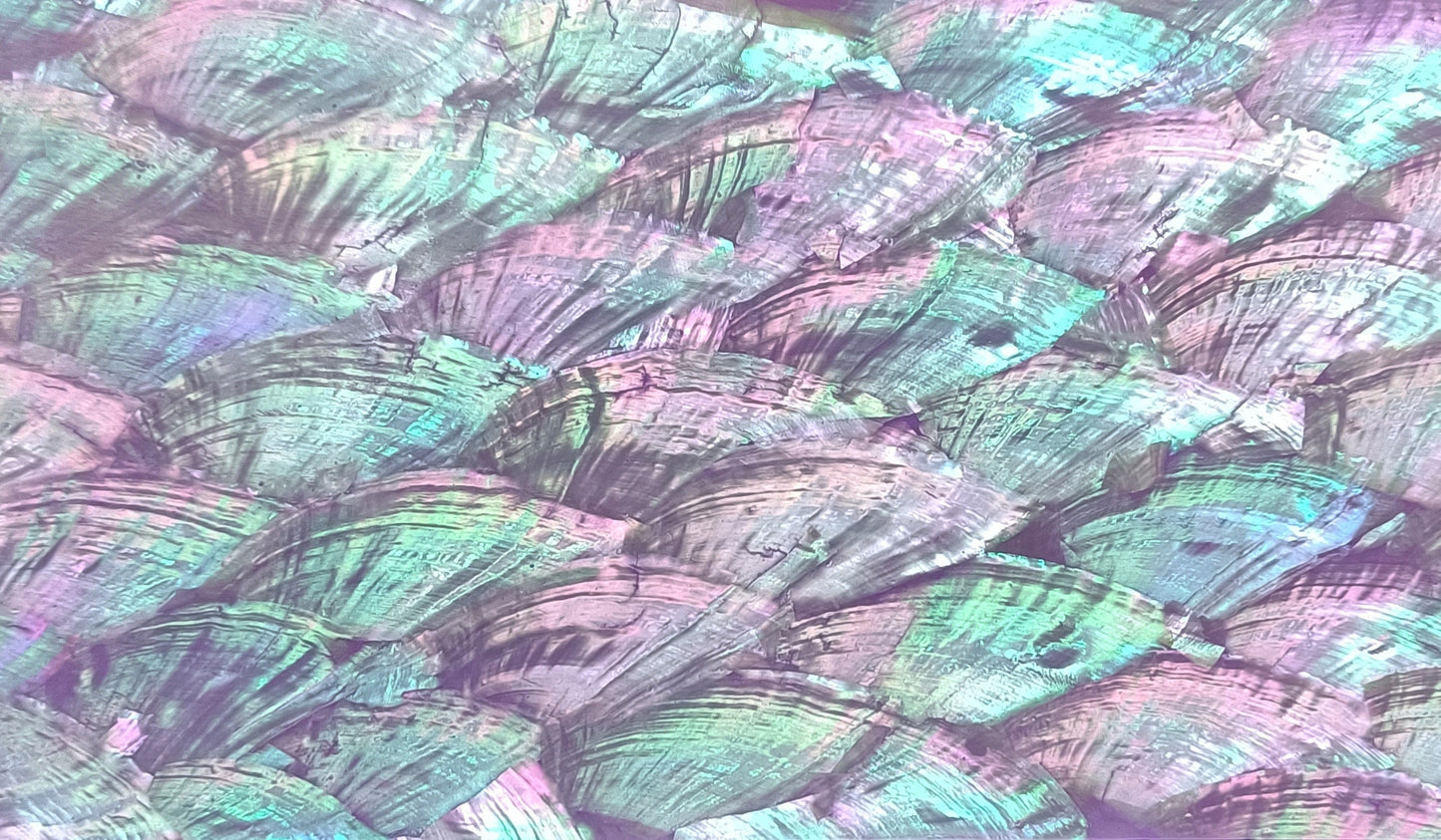 Dark Purple Abalone Shell Adhesive Veneer Sheet (Mother of Pearl Shell) 9.5 x 5.5 inches -A25