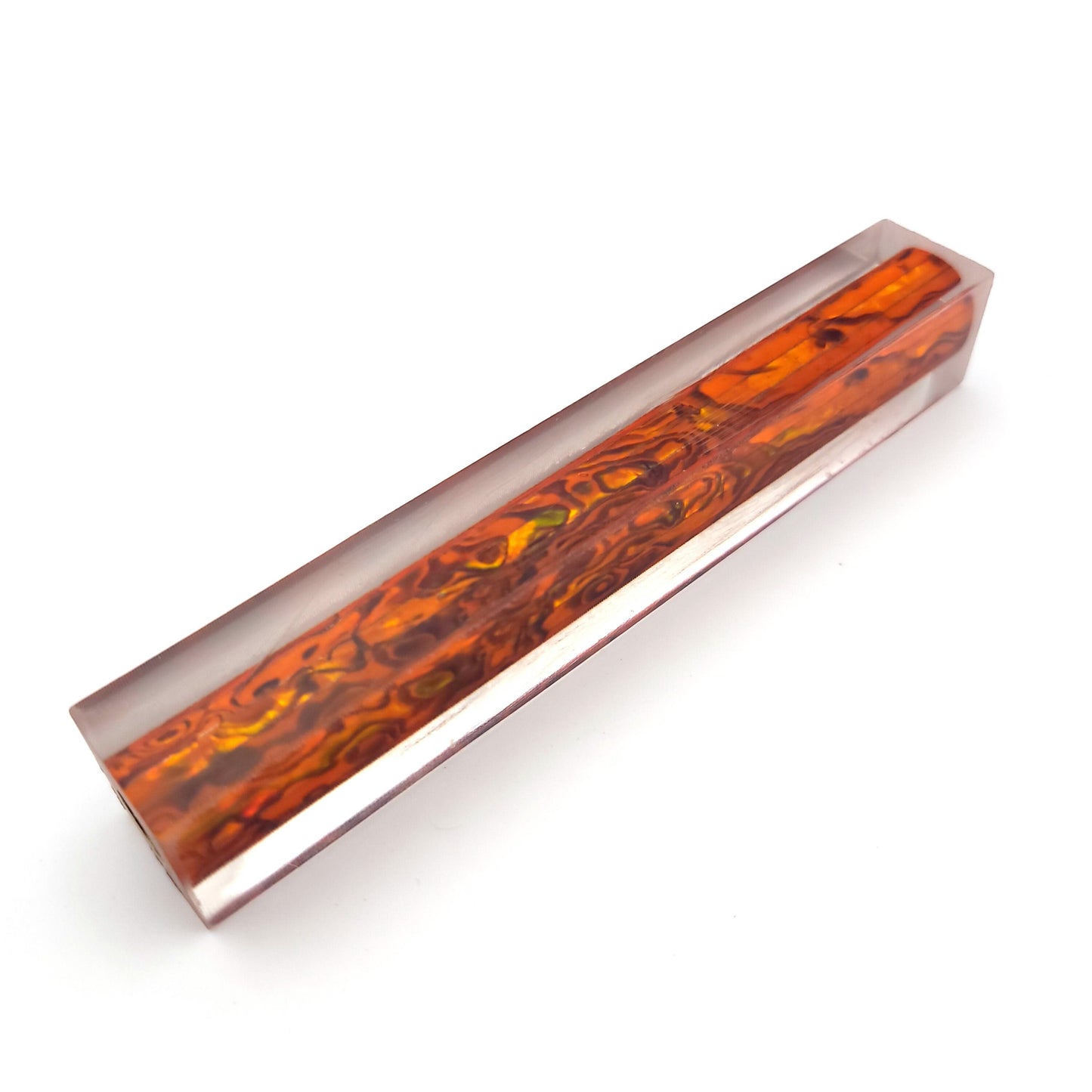 Orange New Zealand Abalone Shell Pen Blanks - Choose Size