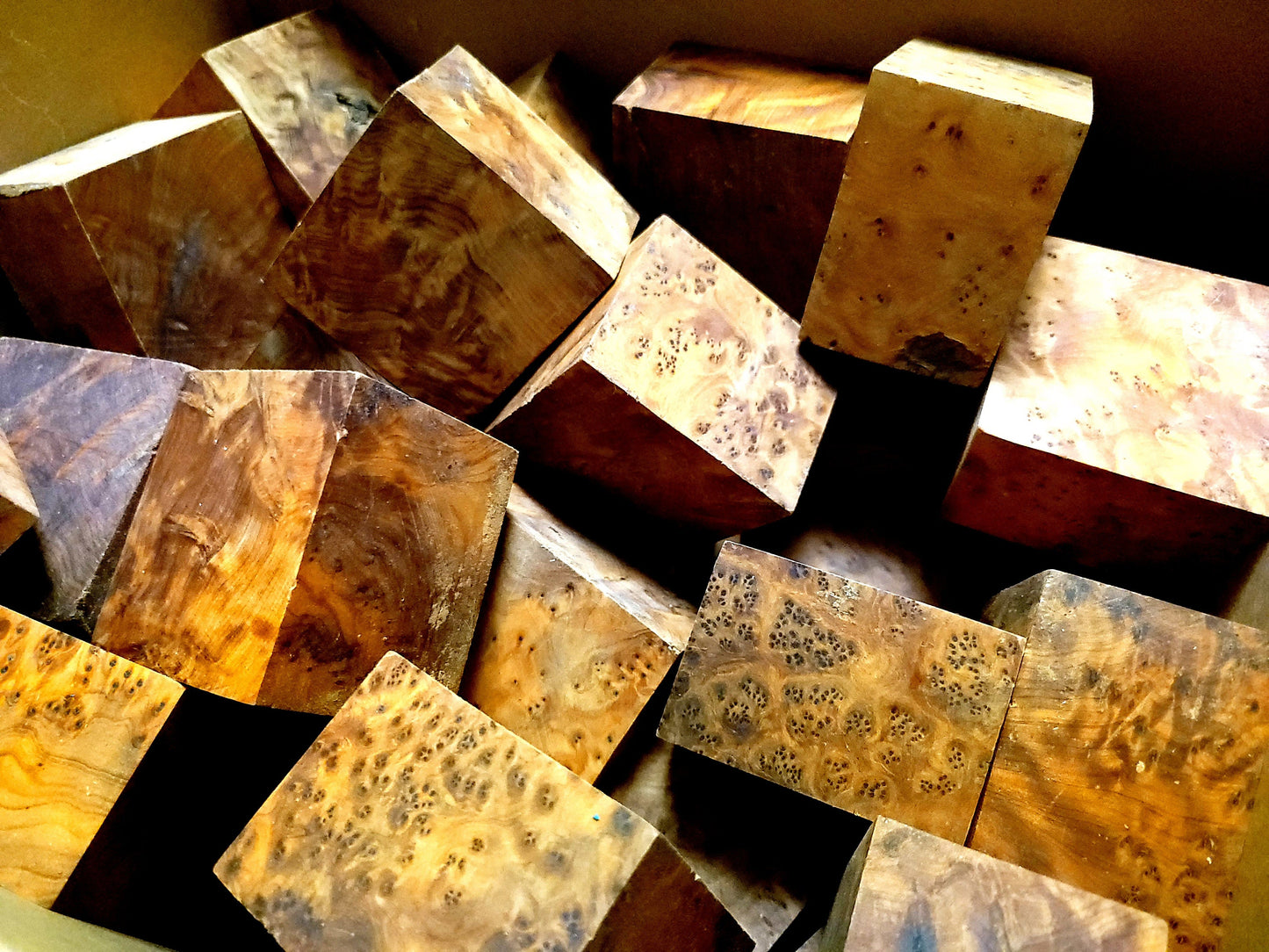 Thuya Burl Blocks 2.75 x 2.75 x 2" Woodworking, Duck Call Blanks, Burl Blanks, Raw Materials