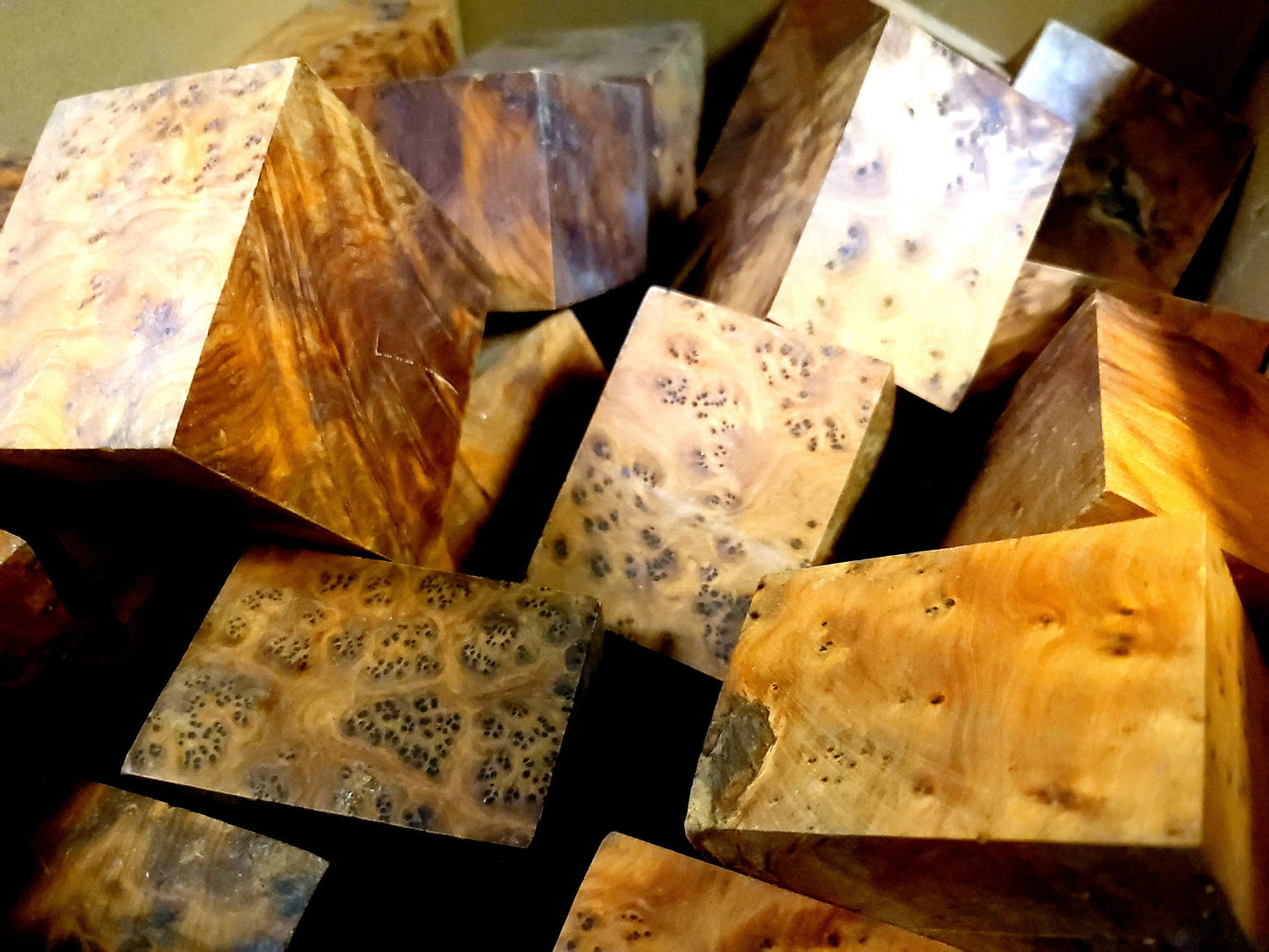 Thuya Burl Blocks 2.75 x 2.75 x 2" Woodworking, Duck Call Blanks, Burl Blanks, Raw Materials