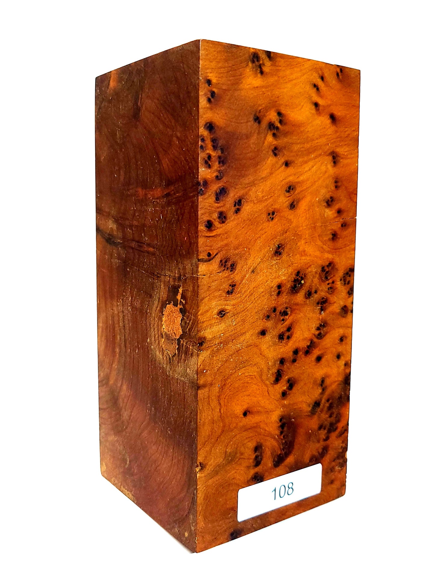 Large Blocks of Moroccan Thuya Burl 2-7/8" x 2-7/8" x 7" for Knife Scales, Pen Blanks, Woodworking, and Turning